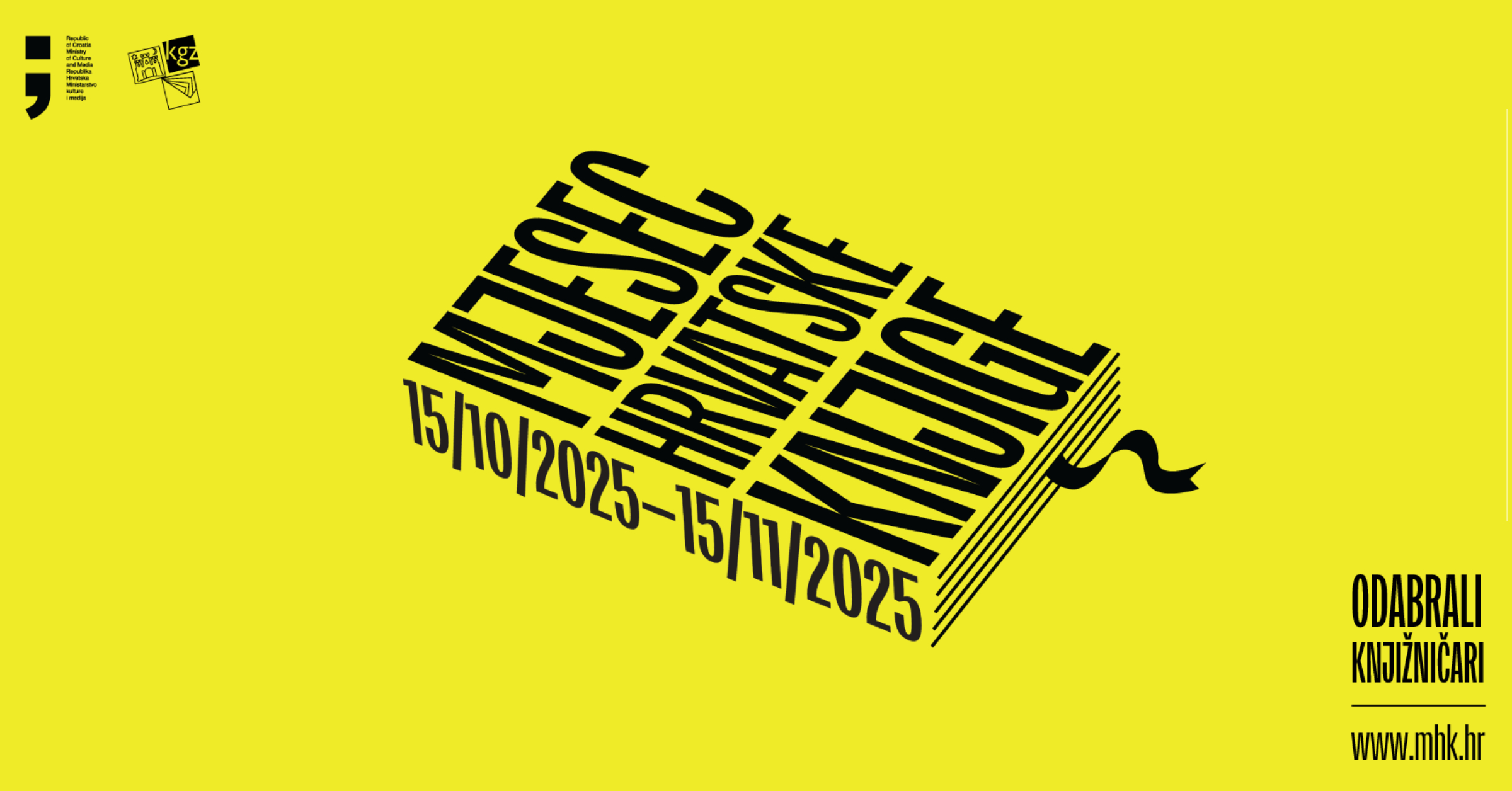 Program obilježavanja Mjeseca hrvatske knjige 2025.