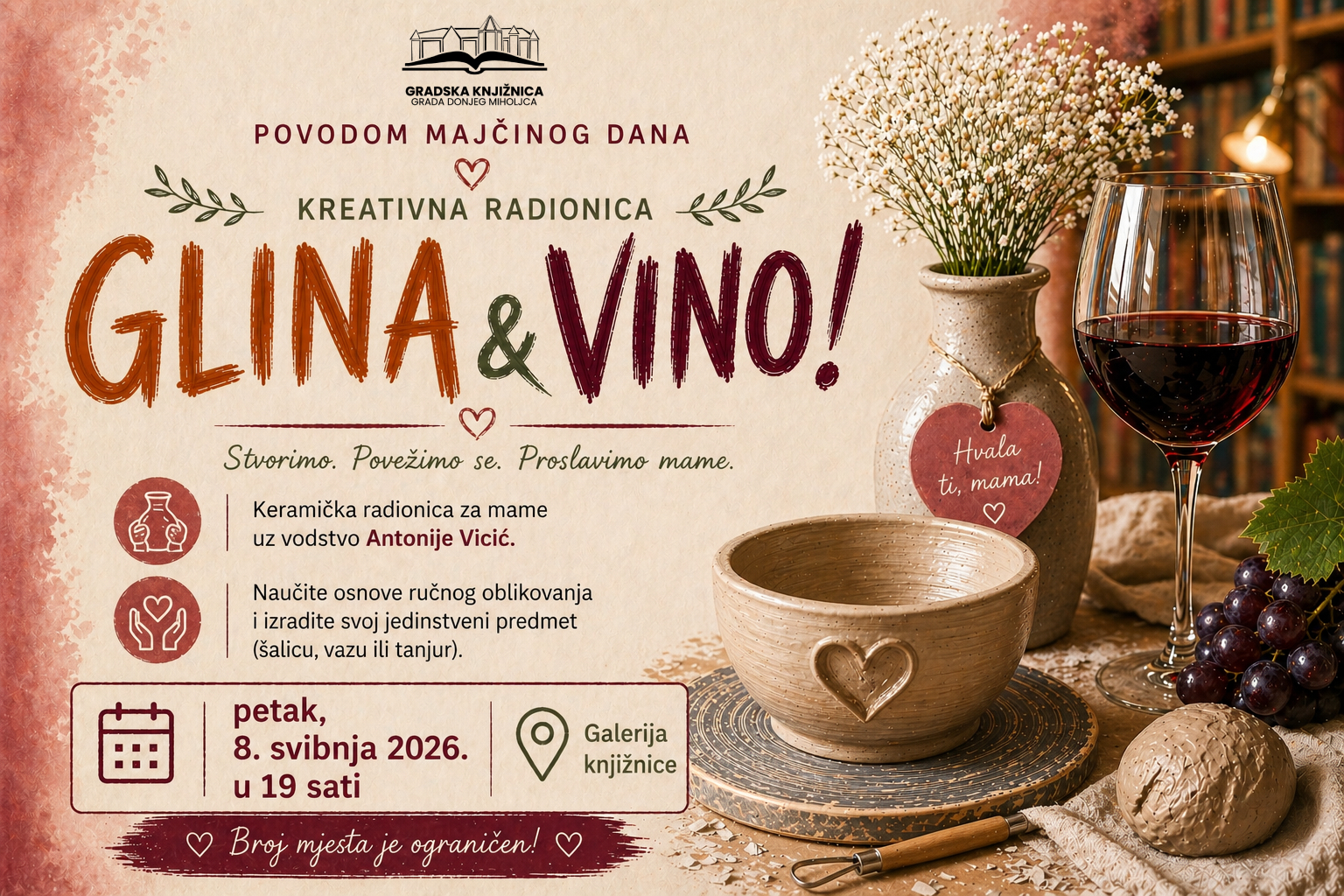 Glina & Vino – kreativna radionica za mame
